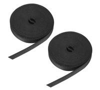 QUARKZMAN 2 Pcs 6M Sangle pour Volet Roulant 14 mm pour Enrouleur de Volet Roulant à Visser Enrouleur de Sangle en Saillie, Portes Fenêtres Store Remplacement Kit de Réparation, Noir