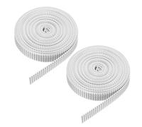 QUARKZMAN 2 Pcs 6M Sangle pour Volet Roulant 16 mm pour Enrouleur de Volet Roulant à Visser Enrouleur de Sangle en Saillie, Portes Fenêtres Store Remplacement Kit de Réparation, Noir/Blanc
