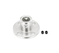 QUARKZMAN 2 Pcs 6mm Flange Coupling Connector Rigid Guide Model Coupler Accessory Shaft Axis Fittings With Fastening Screw Pour DIY RC Model Motors,Silver