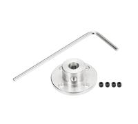 QUARKZMAN 2 Pcs Accouplement À Bride 7mm Connecteur Rigide Modèle Guide Accessoire Axe Pièces D’Arbre Avec Clé Hexagonale Mini Et Vis De Fixation Pour DIY RC Model Motors, Argent