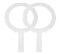 QUARKZMAN 2 Pcs Anneau Acier Inoxydable Pour Tasses À Thé, Joint Tasse 100mm Couvercles Pour Bord Tasse À Café Ou Lait Pour DIY Desserts, Crème Brûlée, Préparation Café, Ton Argenté