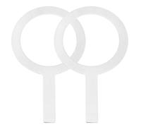 QUARKZMAN 2 Pcs Anneaux En Acier Inoxydable Pour Tasses À Thé, Joints De Tasses 95mm Couvre-Bords Pour Lait Café Pour DIY Desserts Thé Au Lait Crème Brûlée Préparation Café, Ton Argenté