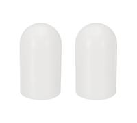 QUARKZMAN 2 Pcs Bouchons De Diffusion pour Lampe Torche, 17.5mm DI x 35mm Hauteur Bouchons Souples en Silicone, Protections Filetées pour Torches LED 18-20mm Meubles Tubes Boulons, Blanc