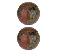 QUARKZMAN 2 Pcs Boules Sphériques En Pierre Précieuse 30mm Pierres Cristal