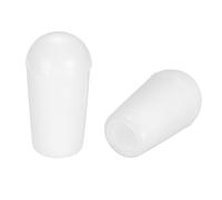 QUARKZMAN 2 Pcs Bouton De Commute Pour Guitare Electrique, Filetage 8/32" Capuchon De Commute 5-Way 3-Way, Pieces De Remplacement Durables Pour Guitare Electrique Import Style, White