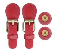 QUARKZMAN 2 Pcs Boutons-Pression Cuir Fermeture À Bouton-Pression Rouge | Fermoirs À Coudre Cuir Pour Fournitures Fabrication Sacs Portefeuille DIY, Aimants Pour Sacs À Main Et Totes