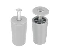 QUARKZMAN 2 Pcs Butée Volet Roulant 40mm Butée de Volet Roulant Bouchon d'Arrêt en Plastique avec Rondelles et Vis pour Volets Roulants Lames de Volets Roulants, Gris