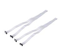 QUARKZMAN 2 Pcs Câble Plat Ruban IDC, Pas 2.54mm Largeur 23mm Longueur 100cm 18 Broches FC à FC Connecteur Plat Ruban Câble Jumper pour PC, Écrans LED