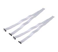 QUARKZMAN 2 Pcs Câble Plat Ruban IDC, Pas 2.54mm Largeur 25mm Longueur 100cm 20 Broches FC à FC Connecteur Plat Ruban Fil Jumper pour PC, Écrans LED