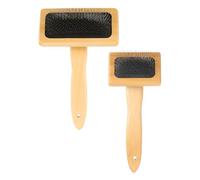 QUARKZMAN 2 Pcs Carde À Laine, Brosse À Carder Manuel 1 Moyenne Et 1 Petite Outil De Toilettage Pour Animaux En Bois Pour Feutrage À L'Aiguille Toilettage Pour Animaux Fournitures