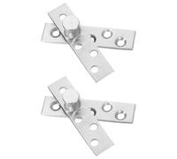 QUARKZMAN 2 Pcs Charnière Pivotante Invisible pour Porte, Charnière Cachée, Rotation à 180 Degrés pour Porte Secrète, Bibliothèque, Porte Battante, 2,95 Pouces