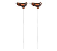 QUARKZMAN 2 Pcs Clé Hexagonale À Embout Plat À Poignée En T 5mm Métrique Acier S2 Bras Extra-Long n T Outil De Réparation Hexagonal Pour Entretien Auto Maison Réparation Moto Vélo
