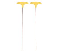 QUARKZMAN 2 Pcs Clé Hexagonale À Manche En T 5mm Métrique Acier S2 Bras Extra Long Jaune T-Key Bout Plat Hexagone Intérieur Clé Outil De Pour Home Auto Maintenance Bike Motorcycle Repair