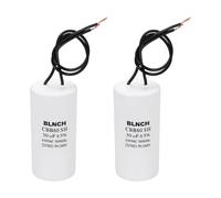 QUARKZMAN 2 Pcs Condensateur De Démarrage CBB60, 30uF 450V 2 Fils Condensateur Moteur Électrique Pour Compresseur D'Air Pour Washing Machine, Refrigerator, Air Conditioner, White
