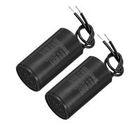 QUARKZMAN 2 Pcs Condensateur De Marche CBB60 3uF 450V AC 2 Fils 50/60Hz Condensateur Cylindrique Pour Moteur 34x60mm Pour Compresseur D'Air Pompe A Eau, Noir