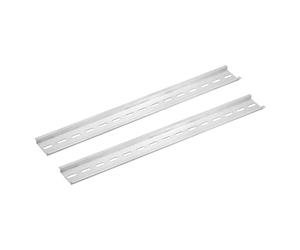 QUARKZMAN 2 pcs Din Rail Fente Aluminium Montage 500mm Long Argent Ton