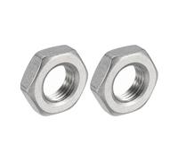 QUARKZMAN 2 pcs Fonte Tuyau Raccord Hex Contre-écrou, 304 Inox Acier Hex Verrouillage Écrou 1/4" Femelle Filetage (DN8) pour Plomberie Fixe, Eau Balai et Châssis Nettoyeur