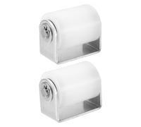 QUARKZMAN 2 Pcs Galet Guide Pour Portail Coulissant Pour Porte Coulissante | Ensemble De Galet Latéral À Roulement À Billes, Guide Coulissant En Nylon Avec Support De Montage En C Soudé, 2