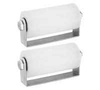 QUARKZMAN 2 Pcs Galet Guide Pour Porte Coulissante, 4" Guidage En Nylon Avec Support De Montage Post C Soudé, Ensemble Rouleau Latéral À Roulement À Billes Pour Porte Coulissante 1.89" Dia,