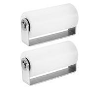 QUARKZMAN 2 Pcs Galet Guide Pour Porte Coulissante, 4" Guide Coulissant En Nylon Avec Support De Montage En C Post Soudé, Ensemble De Galet Latéral À Roulement À Billes Pour Porte