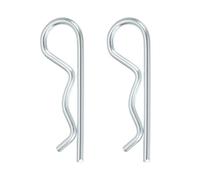 QUARKZMAN 2 Pcs Goupille D'Attelage, 5mm x 100mm R Clips Acier Carbone Goupille De Retenue Épingles À Cheveux Goupille Fendue Kit D'Assortiment Chariots Camion Goupille D'Attelage, Argent