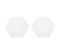 QUARKZMAN 2 Pcs Hexagone Petit Moule en Silicone pour sous-Verres, Matrice À Plateau pour Coulée De Résine, Matrice en Résine Époxy pour sous-Verres Plateaux Art DIY Tasses Bols Tapis, Blanc