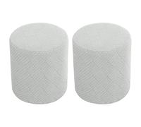 QUARKZMAN 2 Pcs Housse De Pouf Rond, Housse De Pouf Élastique Adaptée Au Diamètre 10"-13", Housses De Repose-Pieds Antidérapantes avec Fond Élastique pour Protéger Les Meubles De Chambre À