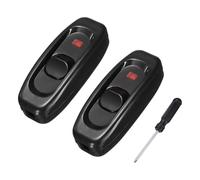 QUARKZMAN 2 Pcs Interrupteur Inline Pour Cordon, 250V 10A Interrupteur ON OFF Avec Lumière Et Tournevis Remplacement Réparation Bouton De Contrôle ON OFF Pour Lampe Lit Lumières LED, Noir