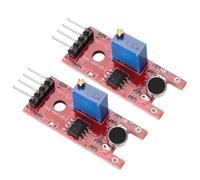 QUARKZMAN 2 Pcs Microphone Sound Sensor Ky-038 Module de Détection de Son de Microphone Ky-038 Module de Détection de Son pour Commutateur Activé par la Voix