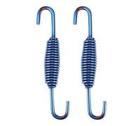 QUARKZMAN 2 pcs Moto Échappement Tuyau Ressort 68mm 2.68" Inoxydable Acier Bleu