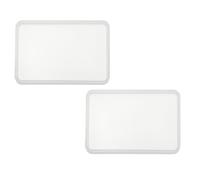 QUARKZMAN 2 Pcs Moule De Silicone pour sous-Verres, 11.7x8cm/4.68x3.2in Forme Rectangulaire Outils De Moulage Resine Epoxy pour sous-Verres Decoration Maison DIY Main Ambre Colore Artisanat