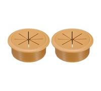 QUARKZMAN 2 Pcs Passe-Câble de Bureau 2.09 Pouce 53mm pour Maison Marron | Cache-Trou de Câble, pour Table de Bureau, Ou Cabinet, Organisateur de Fils