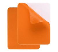 QUARKZMAN 2 Pcs Patchs de Réparation Auto-Adhésifs 9,5 x 12,5 cm Orange | Tissu en Sergé, Imperméable Ruban de Réparation Patch Lavable Kit pour Doudounes Vêtements,