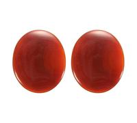 QUARKZMAN 2 Pcs Pierre D'Anxiété Pour Le Pouce Pour L'Anxiété, Cristaux De [Mots interdits] En Agate Rouge Pierres De Poche Naturelles Polies Pour Yoga Méditation Relaxation