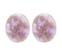 QUARKZMAN 2 Pcs Pierre De Relaxation Pour Le Pouce Pour L'Anxiété, Cristaux D'Apaisement En Améthyste Pierres De Poche Gemmes Naturelles Polies Pour Yoga Méditation [Mots interdits]