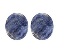 QUARKZMAN 2 Pcs Pierre De Relaxation Pour Le Pouce Pour L'anxiété, Cristaux De Soda-lite Pierre De Poche Naturelle Polie Pour Le Yoga La Méditation Et Le [Mots interdits]