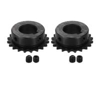 QUARKZMAN 2 Pcs Pignon De Chaine Rouleau #25 Alésage 18mm Pignon Rouleau | ANSI #25, Acier Carbone C45, Pas 1/4" 20 Dents, Rainure De Clavette 6 x 2.8mm Avec Vis De Fixation Pour Chaine ISO 04C