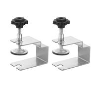QUARKZMAN 2 Pcs Pinces C En Acier Inoxydable 2.13" Universelles Mini Tiger Clamp En Forme D'Arc Avec coussins En Mousse Pour Installation D'Armoires Ajustables, Pour Travail Du Bois, Argent
