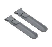 QUARKZMAN 2 Pcs Pochette À Stylo en Cuir Étui À Stylo Simple Crayons Gris | À Rabat Protecteur Pour Stylos À Plume, Stylos À Bille, Accessoires De Bureau