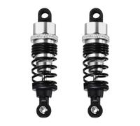 QUARKZMAN 2 Pcs RC Shock Absorber 62mm Silver Tone | Adjustable Front & Rear Oil Shock Absorber Damper pour 1/10 RC Car Crawler Racing Truck, 1/10