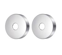 QUARKZMAN 2 Pcs Rosace De Douche, 0.8"x3.2"x0.8"(21x80x19mm) Plaque Ronde En Acier Inoxydable, Rosace Murale, Couverture De Tuyau D'eau Murale Pour Tuyau, Argenté
