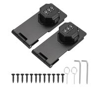 QUARKZMAN 2 Pcs Serrure De Cabinet Sans vec Code De Combinaison - 4 Inch Loquet À Mot De Passe Mécanique Rotatif, Pour Armoires De Bureau Tiroirs Placard Buffet, Noir