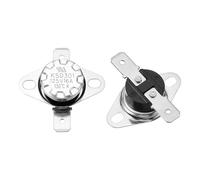 QUARKZMAN 2 Pcs Thermostat KSD301 130°C/266°F 16A Matériau Bakélite | Interrupteur Thermo-Sensible À Disque Réglable, Normalement Ouvert N.O, Pour Micro-Ondes Four Cafetière