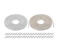 QUARKZMAN 2 Pièces 4mm x 5m Cordon de Tube de Strass Bling Cristal avec Aglets pour DIY Baskets Chandails Sweatpants Décoration Blanc AB Couleur+Argent