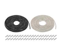 QUARKZMAN 2 Pièces 4mm x 5m Cordon de Tube de Strass Bling Cristal avec Aglets pour DIY Baskets Pulls Pantalons de Jogging Décoration Blanc AB + Noir