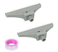 QUARKZMAN 2 Pièces Buse de Soufflage Mâle BSPT1/4, Buse d'Air Plate Buse d'Orifice en ABS avec Ruban PTFE pour Accessoires de Machine à Air Comprimé (110mm/4.3", Gris)