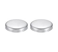 QUARKZMAN 2 Pièces Capuchon de Poteau de Clôture Rond 165mm/6-1/2" | Fer Galvanisé sans Soudure, Ajustement par Pression 1,5mm d'Épaisseur, Protection de Clôture en Maillon de Chaîne, Extérieur