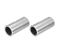 QUARKZMAN 2 Pièces Connecteurs Droits pour Tuyaux, en Acier Inoxydable 316, Connecteur de Tube de Rampe à 2 Voies de 70 mm de Longueur, pour Rambarde de 1" (25 mm) de Diamètre Extérieur