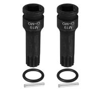 QUARKZMAN 2 Pièces Douille Hexagonale À Choc, 1/2" Drive M19 Triple Square Impact Spline Bit Socket 19mm CR-MO Steel 12-Point Triple Square Sockets With Cotter Pin And O-Ring