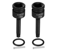 QUARKZMAN 2 Pièces Douille Hexagonale À Choc, Douille Torx T50 À Embout 6 Pointes 1/2" Drive Pour Chocs Acier CR-MO Avec Goupille Joint Torique Pour Perceuses Atelier Garage Adaptateur